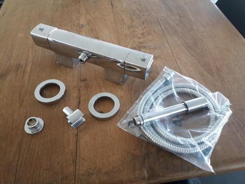 THERMOSTATISCHE DOUCHEKRAAN KLUDI PA-IX 18515 IB met slang 1, Doe-het-zelf en Bouw, Sanitair, Nieuw, Kraan, Inox, Ophalen