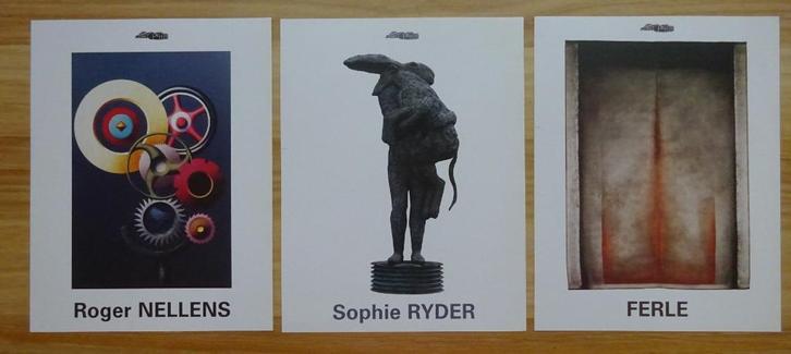 3 invitaties Veranneman : Ferle, Nellens en Ryder, Boeken, Catalogussen en Folders, Ophalen of Verzenden