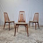 Niels Koefoed 'Eva' chair, vintage jaren 60 Deense stoelen, Huis en Inrichting, Stoelen, Ophalen, Gebruikt, Bruin, Vier