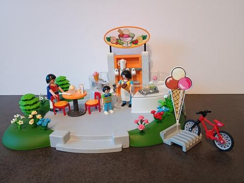 Playmobil 4134, 4858 en 5024 (ijssalon, zwembad, speeltuin), Kinderen en Baby's, Speelgoed | Playmobil, Gebruikt, Complete set