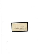 Carte de visite ancienne, Ophalen of Verzenden, Visitekaartje