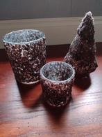 Theelichthouders en kerstboompje in glas, Ophalen of Verzenden, Nieuw