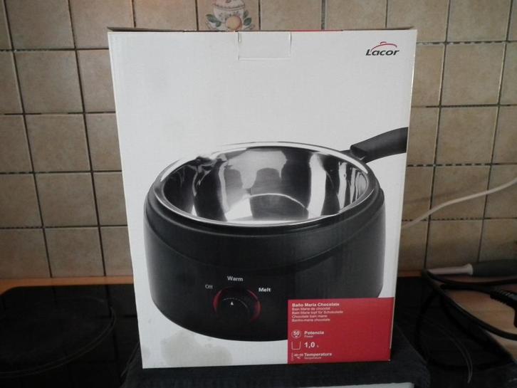 Appareil bain marie pour chocolat (Lacor) + 6 fourchettes, Electroménager, Fondue, Comme neuf, Service à fondue, Électrique, Envoi