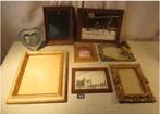 Joli lot de 8 cadres photo anciens en bois, Enlèvement ou Envoi, Utilisé