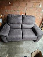 Zetel grijs antraciet, Huis en Inrichting, Ophalen, Tweepersoons, Zo goed als nieuw, Rechte bank