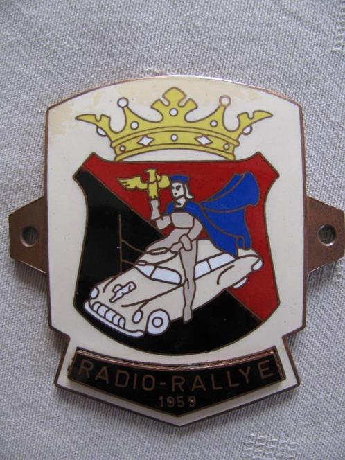 12 Radio Rallye Rally badge 1959, Collections, Marques automobiles, Motos & Formules 1, Utilisé, Voitures, Enlèvement ou Envoi