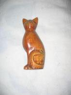 Petit chat en bois (H17 cm), Antiquités & Art, Art | Sculptures & Bois, Envoi
