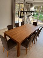 Teakhouten tafel, Huis en Inrichting, Ophalen, Gebruikt, Teakhout, 200 cm of meer