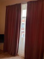 Verduisterende Gordijnen donkerroze 2x284x259(h) + 1x125x259, Ophalen, Gebruikt, Overige kleuren, 200 cm of meer