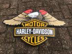 Harley Davidson emaille reclamebord, Verzamelen, Ophalen of Verzenden, Zo goed als nieuw, Reclamebord