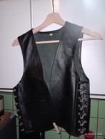 Gillet zwart leren jack fetisj gay leer, Ophalen of Verzenden, Zo goed als nieuw, Maat 46 (S) of kleiner, Zwart