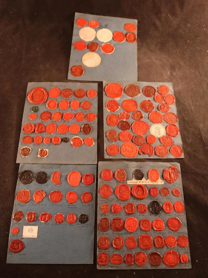 Collectie antieke lakzegelafdrukken, Antiek en Kunst, Antiek | Overige Antiek, Ophalen of Verzenden