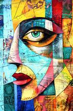 ” Visages Fragmentés “ opmerkelijk digitaal /Giclee op doek, Antiek en Kunst, Ophalen of Verzenden