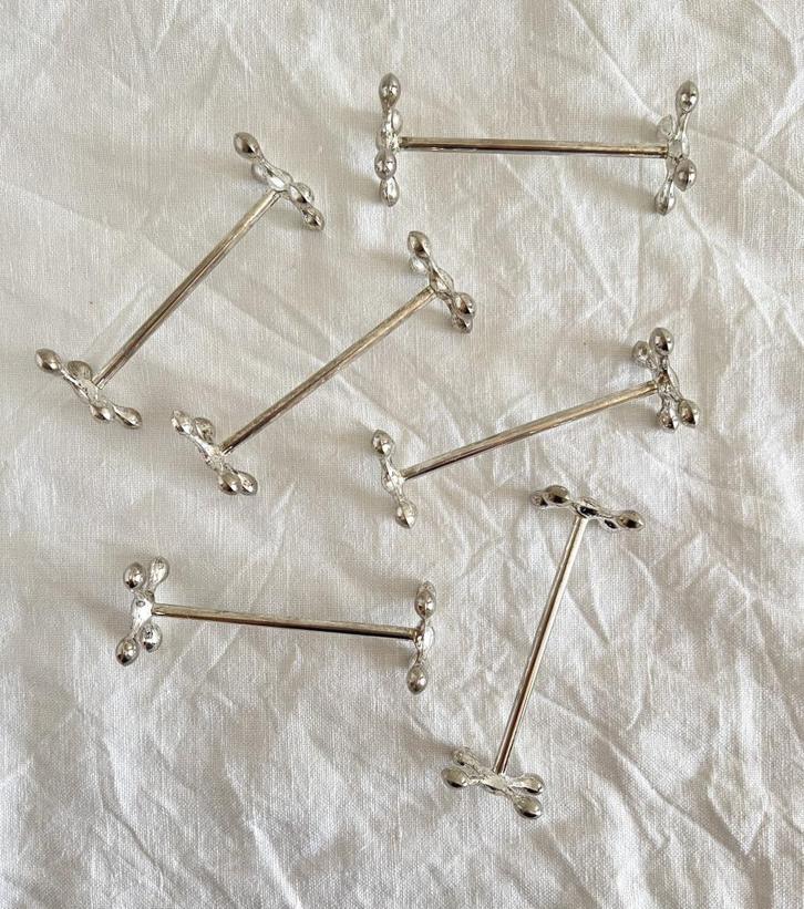 Ensemble de 6 porte-couteaux croisillons en métal, Maison & Meubles, Cuisine | Vaisselle, Utilisé, Autres types, Autres styles