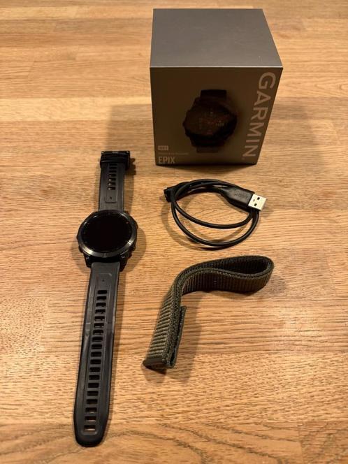 Montre Garmin EPIX 2 Titanium/Sapphire Noir (2022), Bijoux, Sacs & Beauté, Montres de sport, Utilisé, Noir, Distance, Bandage calorique