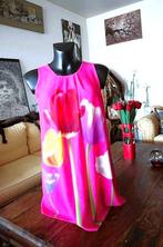 uniek positief opfleurend kleurrijke jurk, Comme neuf, Vintage, Rose, Taille 42/44 (L)