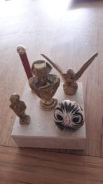 Mass. cuivre ️ et figurines sur bloc de marbre ♥️ prix pour, Antiquités & Art, Enlèvement ou Envoi
