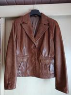 Bruine lederen vest maat M, Maat 38/40 (M), Bruin, Zo goed als nieuw, Liberty island