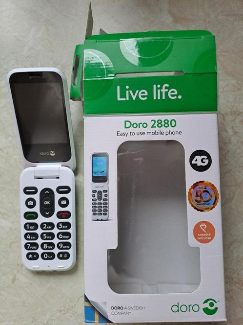 DORO 2880 4G   (usage facile), Telecommunicatie, Mobiele telefoons | Overige merken, Zo goed als nieuw, Zonder abonnement, Inklapmodel
