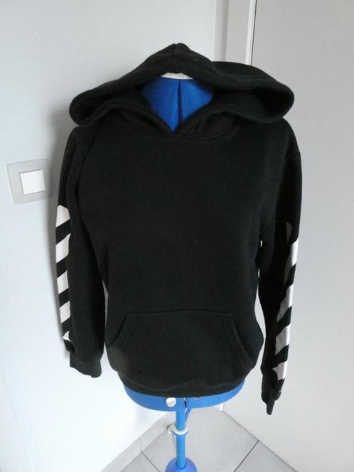 Zwarte Hoodie Offwhite, Kinderen en Baby's, Kinderkleding | Maat 170, Gebruikt, Jongen of Meisje, Shirt of Longsleeve, Ophalen of Verzenden