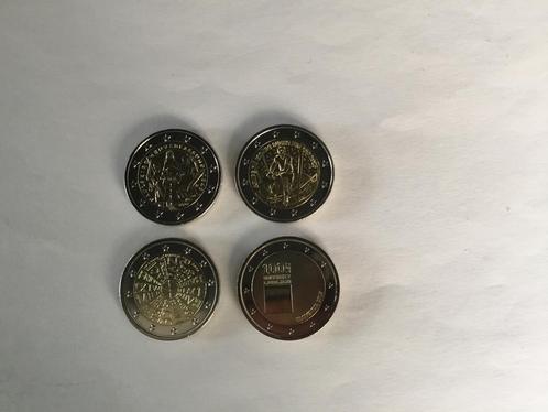 4 x 2 euromunten unc, Postzegels en Munten, Munten | Europa | Euromunten, Losse munt, 2 euro, België, Ophalen of Verzenden