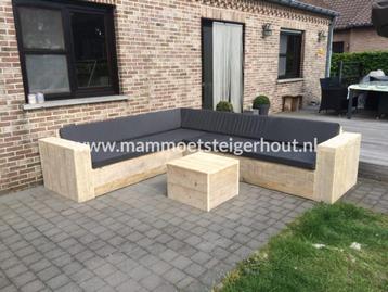 Steigerhout Hoekbank Tuinbank Loungeset Loungebank EXTRA 5 % beschikbaar voor biedingen