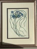 Antique flower prints, framed, Ophalen of Verzenden