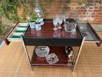 Vintage Serveertafel  buffettafel, Enlèvement, Utilisé, Rectangulaire, 60 cm ou plus
