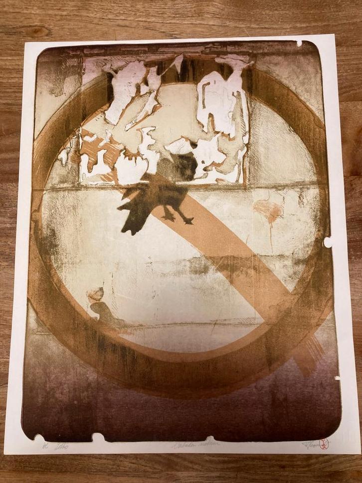 Litho - Veerle Rooms (1947) - Belgische hedendaagse kunst, Antiek en Kunst, Kunst | Schilderijen | Modern, Ophalen of Verzenden