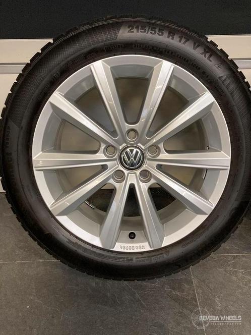 17'' originele Volkswagen Passat velgen + winterbanden 5x112, Auto-onderdelen, Banden en Velgen, Banden en Velgen, Winterbanden