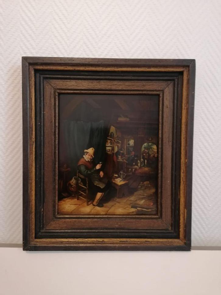 Antiek schilderij op paneel, Antiek en Kunst, Kunst | Schilderijen | Klassiek, Ophalen of Verzenden