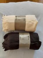 plaid dekentjes  -  effen zwart en ecru, Enlèvement, Neuf, 100 cm ou plus, Couverture