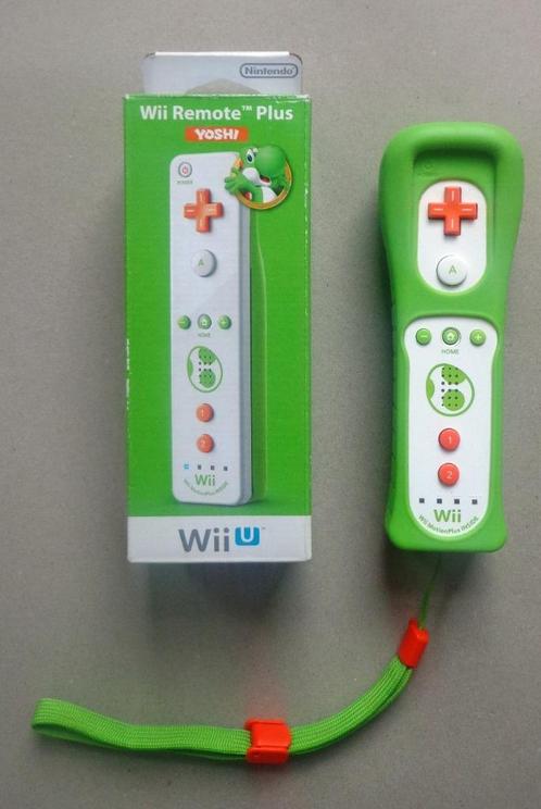 Remote Motion Plus Controller Yoshi in doosje, Games en Spelcomputers, Games | Nintendo Wii U, Zo goed als nieuw, Ophalen of Verzenden