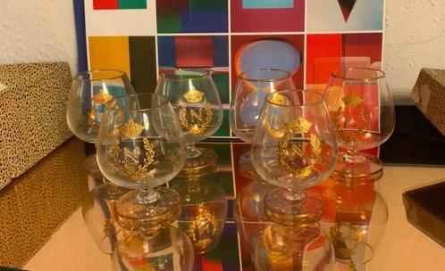 Boîte de 6 verres cristal cognac Napoleon baronesse piccole, Antiek en Kunst, Antiek | Glaswerk en Kristal, Ophalen