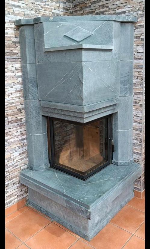 24093 Speksteenkachel Hoekkachel🔥 Hark 8kw, Huis en Inrichting, Kachels, Gebruikt, Vrijstaand, Houtkachel, Hout, Ophalen