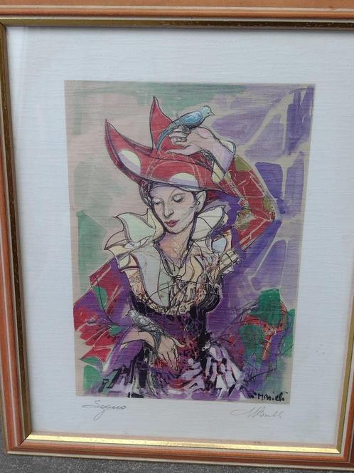 Litho  Mary Brilli - Sgauo, Antiek en Kunst, Kunst | Etsen en Gravures, Ophalen of Verzenden