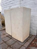 Set van 2 bloem/plantenbakken, Tuin en Terras, Ophalen, Gebruikt, Minder dan 60 cm, Beton