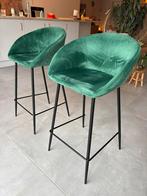 Set van 2 velvet barkrukken, Ophalen, Met voetsteun, 60 tot 90 cm, Zo goed als nieuw