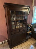Eiken vitrinekast, Huis en Inrichting, Kasten | Vitrinekasten, Ophalen, Zo goed als nieuw