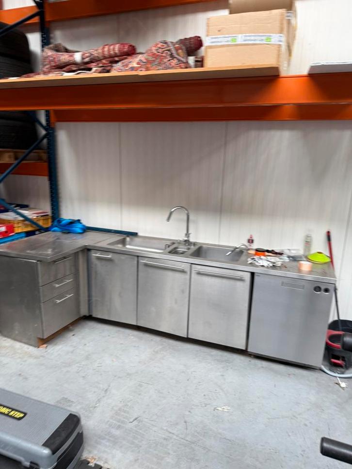 Inox keuken, Huis en Inrichting, Keuken | Complete keukens, Gebruikt, Overige typen, Staal of Inox, Ophalen