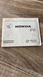 Honda carnet d’entretien, Motoren, Handleidingen en Instructieboekjes, Ophalen of Verzenden, Honda