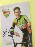 wielerkaart 2016 team crelan wout van aert signe, Sport en Fitness, Verzenden, Zo goed als nieuw