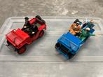 Tintin/Tin Tin Jeep rouge et bleu 1/24, Collections, Enlèvement ou Envoi
