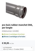 Pvc buizen 125mm5meter lang, Doe-het-zelf en Bouw, Buizen en Afvoer, Ophalen, PVC