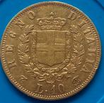 Goud 10 Lire 1863 , 18.50 mm , zeldzamer !!, Ophalen of Verzenden, Goud
