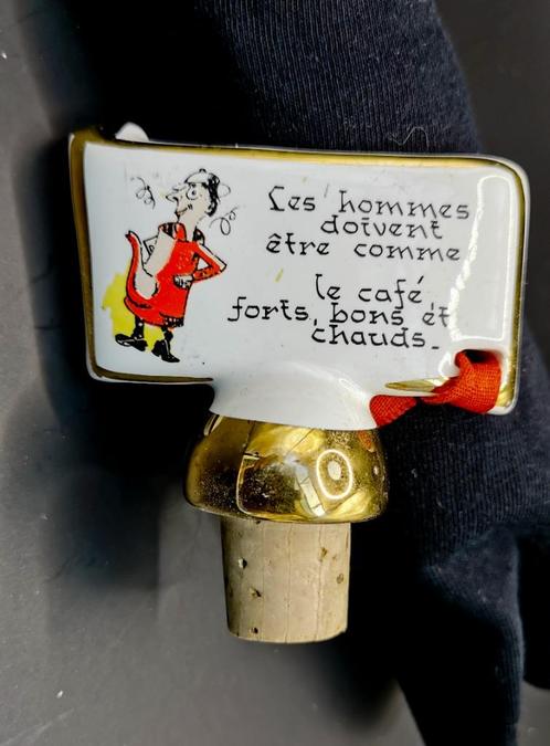 Bouchons humoristiques en porcelaine pour bouteilles à vin, Verzamelen, Wijnen, Zo goed als nieuw, Ophalen of Verzenden