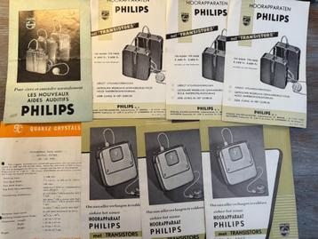 Hoortoestellen, vintage advertenties, set van 8 stuks, zeldz beschikbaar voor biedingen