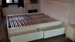 Malm bed wit met 4 schuiven (160x200), Huis en Inrichting, Slaapkamer | Bedden, Ophalen, Gebruikt, Wit, Tweepersoons