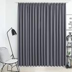 Gordijn verduisterend met haken 290x245 cm grijs, Ophalen of Verzenden, Nieuw