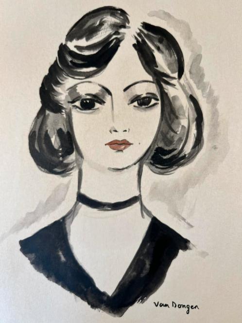 Kees Van Dongen - Aquarel - 1960 - Zeer mooie staat, Antiek en Kunst, Kunst | Schilderijen | Modern, Ophalen of Verzenden